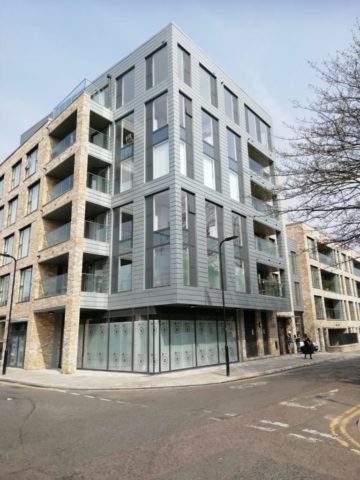 The finished front of a residential property with zinc cladding Zinc cladding residential property