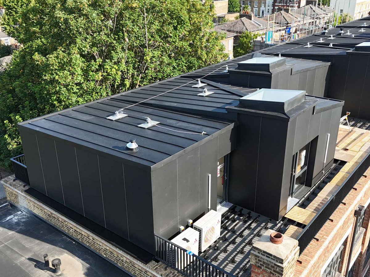 Aluminium Cladding Prefa Black in London