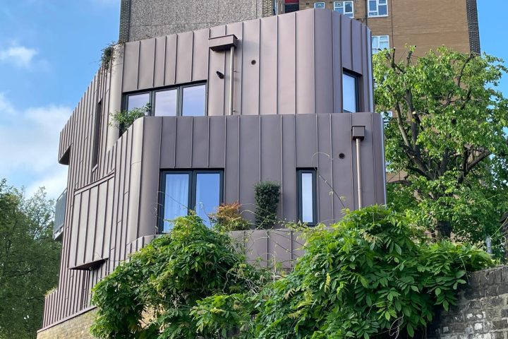Zinc Cladding Standing Seam Residential Building Project London